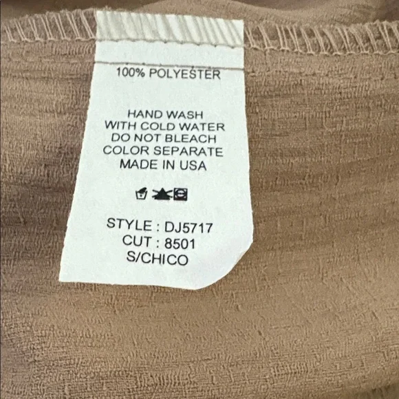 Elegant Tan Tiered Strapless Dress - Picture 6 of 6